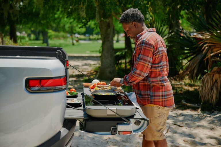 rivian travel kitchen tailgate