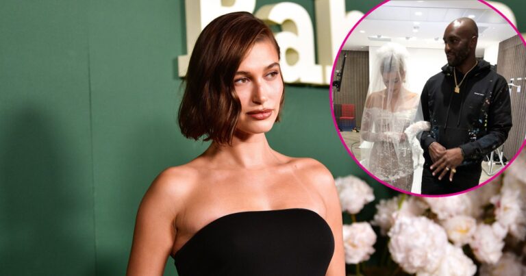 Hailey Bieber Honors Late Designer Virgil Abloh by Sharing Wedding Dress Fitting Pic 3