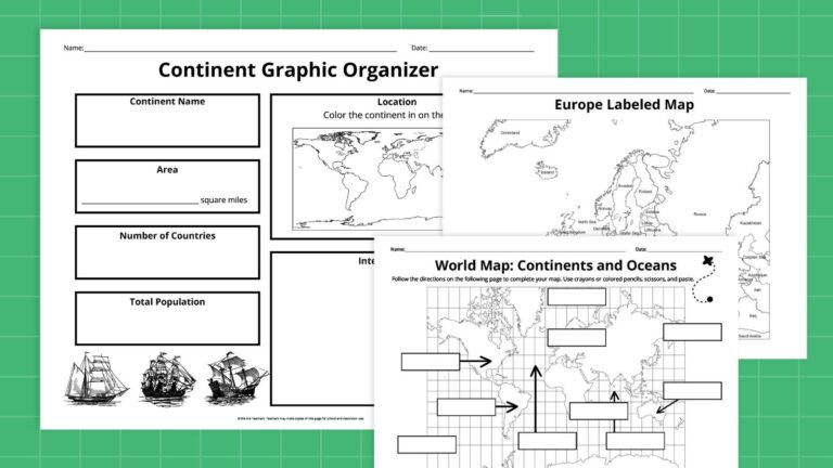 Continents and Oceans feature